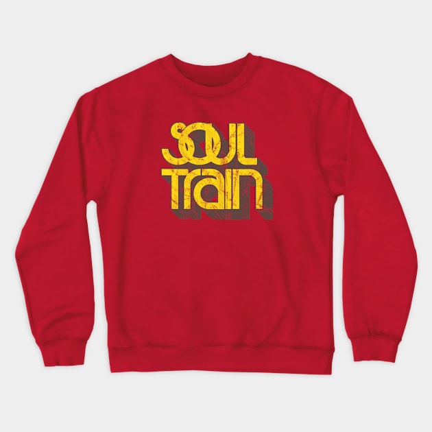 Soul Train Yellow/Brown Design Crewneck Sweatshirt by KevShults